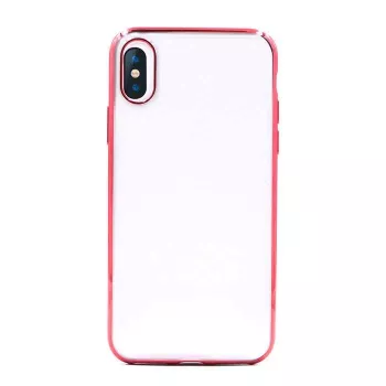 Devia Soft Case Glitter dėklas, skirtas iPhone XS/X 5,8 inch, TPU, raudonas
