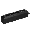 DeepCool FH-04 ventiliatorių šakotuvas — 20 kontaktų ATX į 4× 3 kontaktų Molex, 0,55 m laidas, juodas