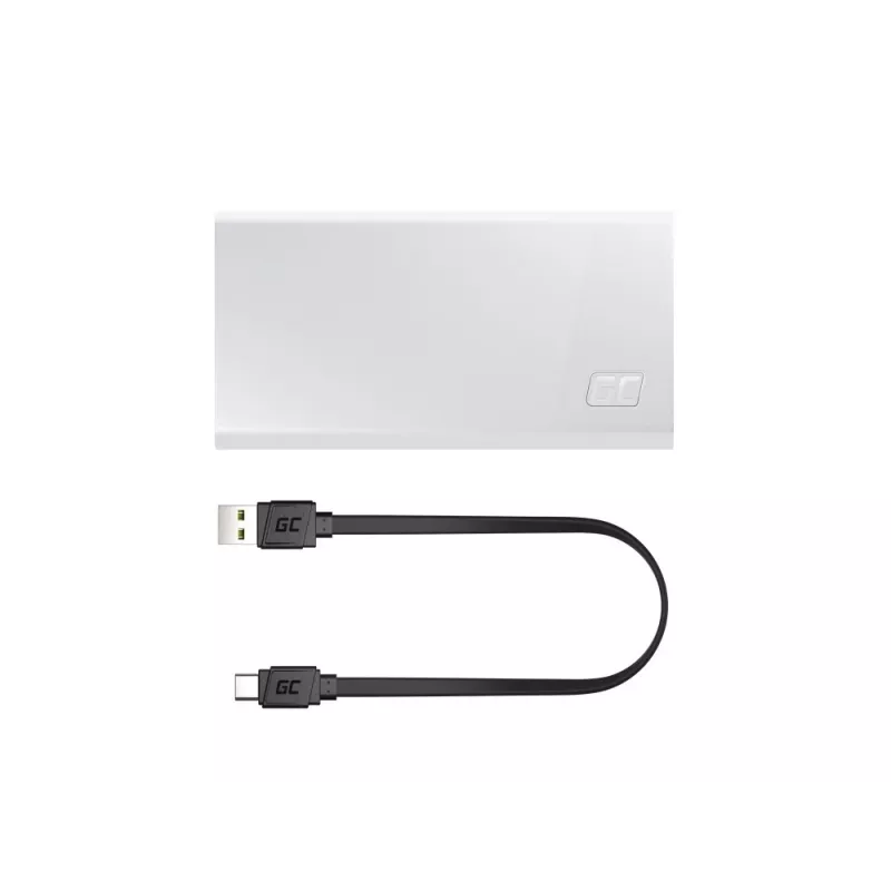 Green Cell PowerPlay20s Powerbank 20000mAh 22,5W Baltas 3x USB-C PD QC 3.0