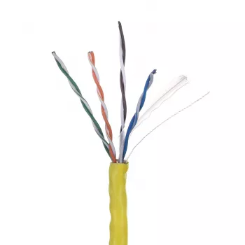 Tinklo kabelis LANBERG LCU6-10CC-0305-Y U/UTP Cat6 305 m geltonas, 23 AWG, 250 MHz