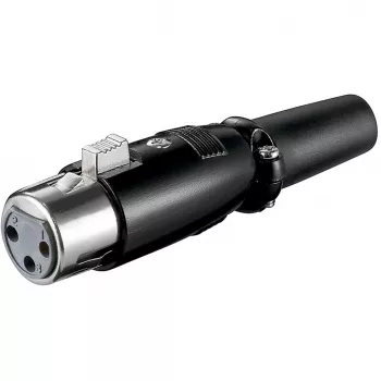 Wentronic Goobay mikrofono jungtis, 3 kontaktų – juodas korpusas (11680)