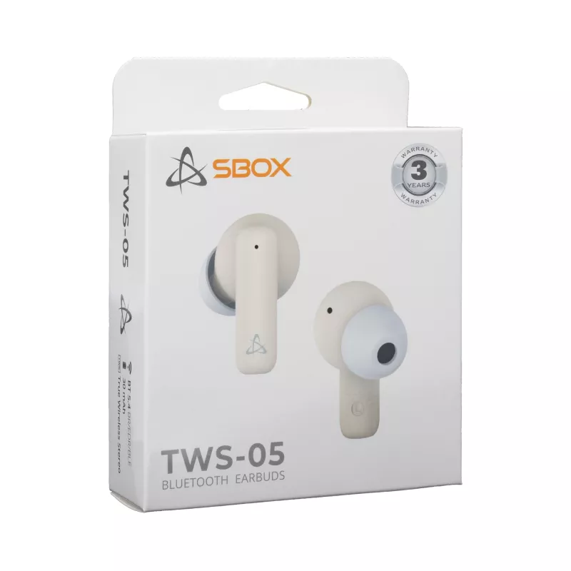 Belaidės ausinės SBOX EB-TWS05 Smėlio spalvos