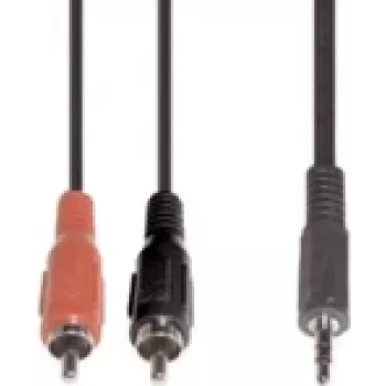 Garso laidas e+p B 113/2 2,5 m 2 x RCA į 3,5 mm juodas