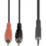 Garso laidas e+p B 113/2 2,5 m 2 x RCA į 3,5 mm juodas