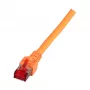 EFB-Elektronik RJ45 jungiamasis laidas Cat.6 S/FTP LSZH oranžinis 0,5m