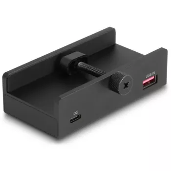 DeLOCK 64263 USB šakotuvas su kortelių skaitytuvu, USB Type-A, 5000 Mbit/s, juodas