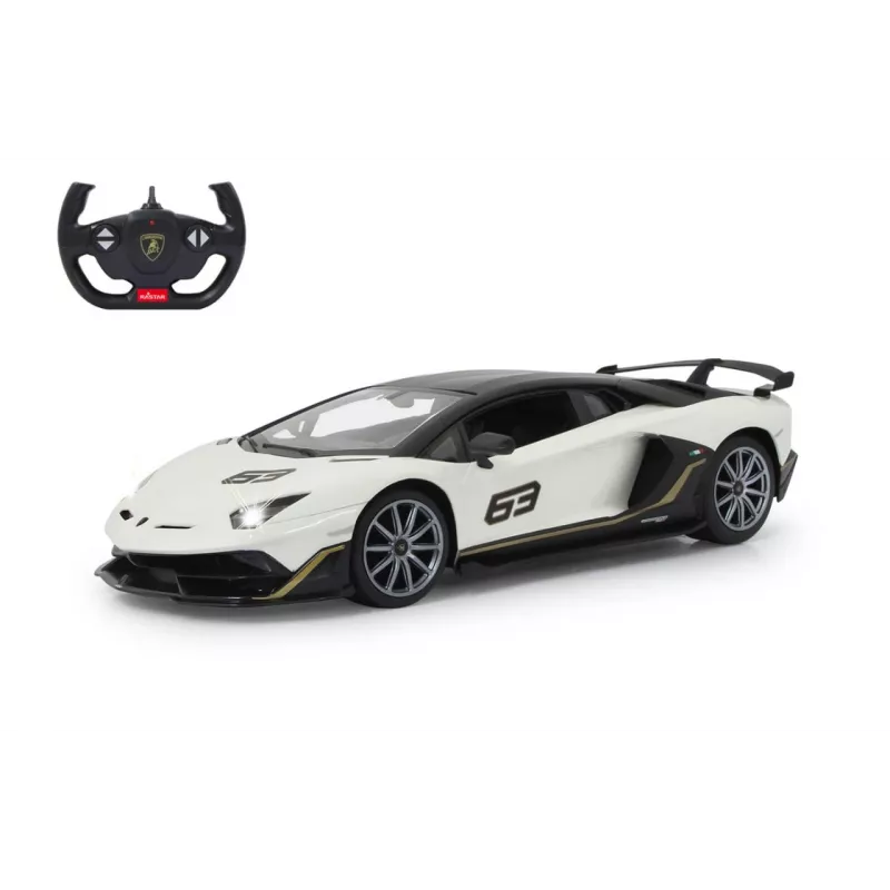 Radijo bangomis valdomas sportinis automobilis Jamara Lamborghini Aventador SVJ Performance 1:14 Baltas 2.4GHz