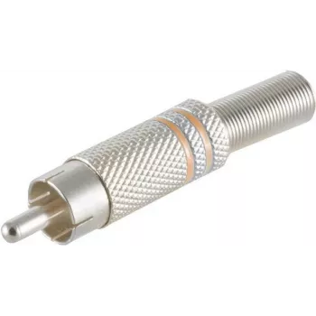 Cinch (RCA) jungtis ShiverPeaks 52000-Y, 6 mm metal, geltona