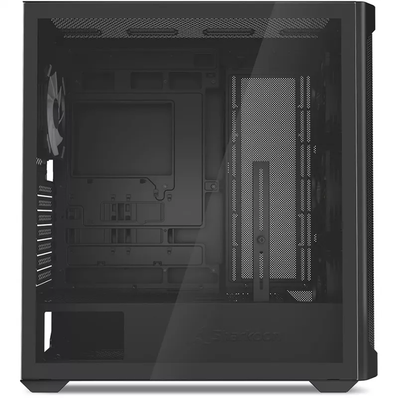 Korpusas PC Sharkoon AK4W RGB Strip Midi Tower Juodas