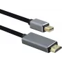 Laidas helos mini DisplayPort (vyriškas) į HDMI 1.4 (vyriškas), PREMIUM 4K, 2,0 m, TPE apvalkalas, aliuminio korpusas, auksuoti kontaktai