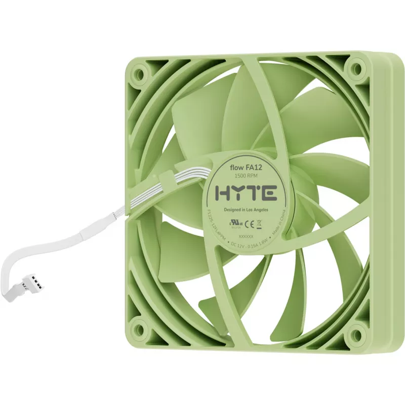 Kompiuterio ventiliatorius HYTE FA12-MM-4 120 mm, 1500 RPM, 72 m³/h, 1,6 mmH₂O, skysčio dinaminis guolis, žalias, 4 vnt. rinkinys