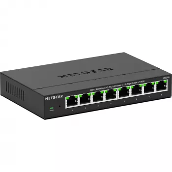NETGEAR MS308 nevaldomas 2.5G Ethernet jungiklis, 8 prievadai, juodas