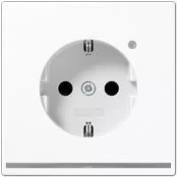 JUNG LS 1520-O WW LNW kištukinis lizdas F tipo, 1 modulis, 2P, baltas, termoplastas