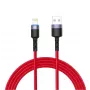 USB–Lightning duomenų laidas Tellur, 3A, 1,2 m, LED indikatorius, raudonas