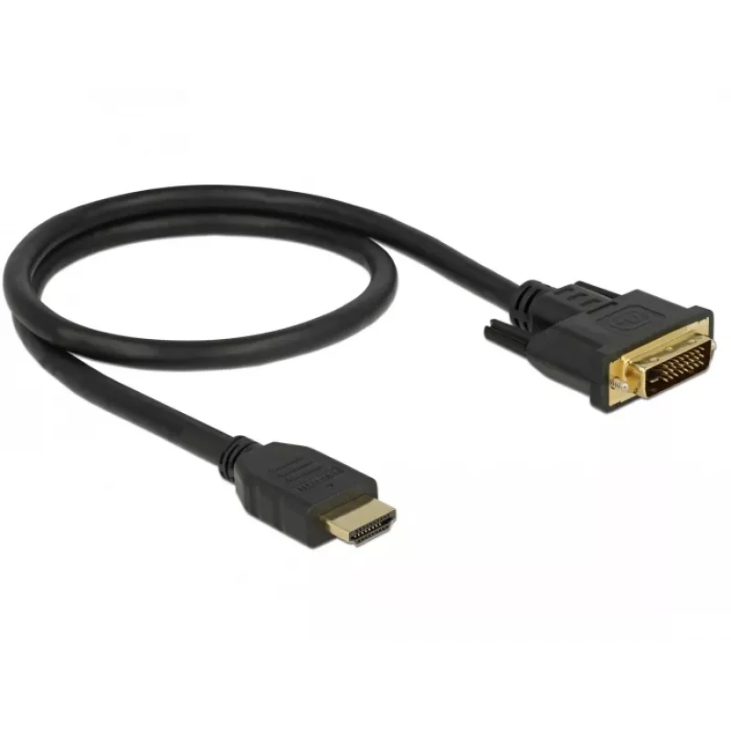 Vaizdo kabelio adapteris DeLOCK 85651 0,5 m HDMI A tipo – DVI juodas