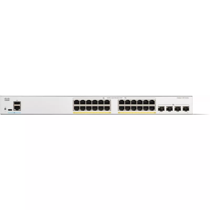 Valdomas jungiklis Cisco Catalyst 1200-24FP-4X 24 prievadų GE Full PoE 4x10GE SFP+