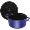 Ketaus kokotas Staub 26 cm apvalus, tamsiai mėlynas