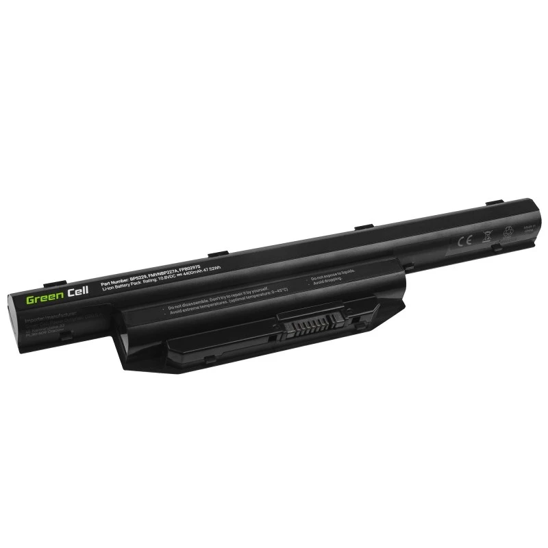 Baterija Green Cell FS31, skirta Fujitsu LifeBook – LiPo 4400 mAh, 11,1 V, juoda, 1 vnt.
