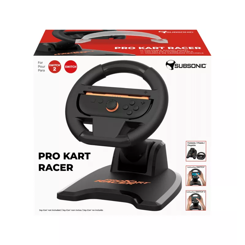 Vairas SUBSONIC SA5727-1, skirtas Nintendo Switch – reguliuojamas jautrumas, Kart Racer dizainas