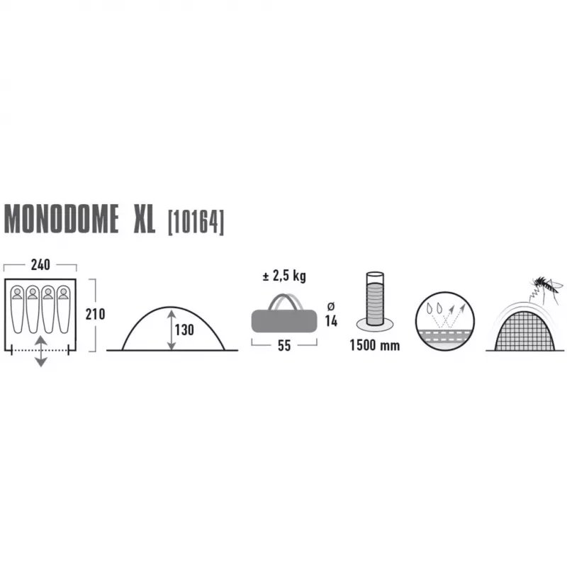 Palapinė High Peak Monodome XL mėlyna kupolinė/iglū 10164