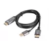 HDMI (vyriškas) į DisplayPort (vyrišką) kabelis 1 m, 4K, juodas, LANBERG