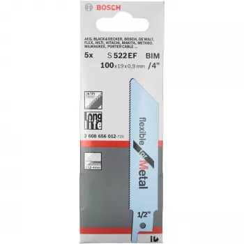 Pjūklo geležtė Bosch S 522 EF Bimetal 5 vnt. Metalo pjovimui