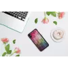 Apsauginis dėklas iPhone XS Max iKins — vandens gėlės raštas, juodas