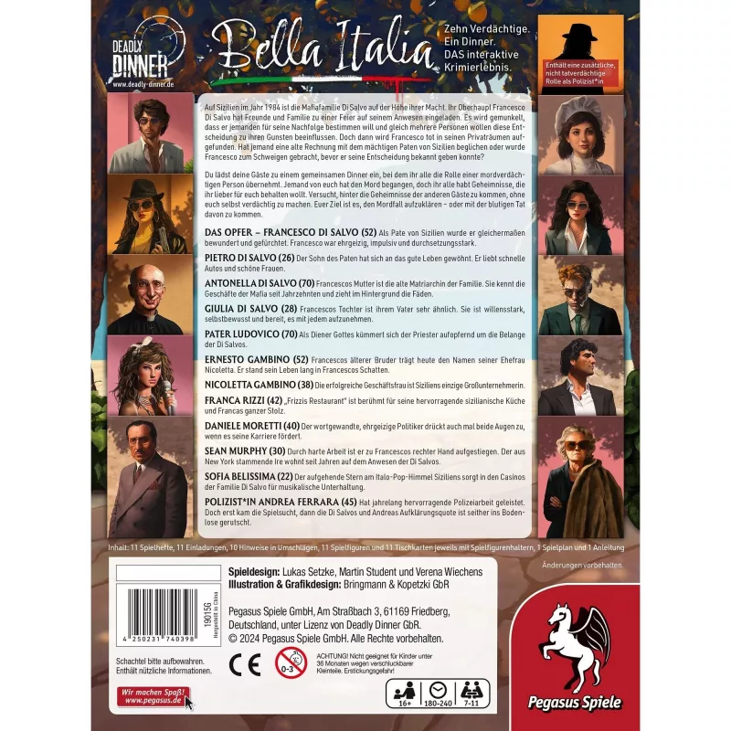 Deadly Dinner – Bella Italia, stalo žaidimas