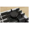 Įmontuojama dujinė kaitlentė Bosch PPP6A2I40, 4 zonos, ketaus grotelės, juoda, 590×520×54 mm, sukamos rankenėlės