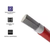 Saulės kabelis QOLTEC 53852 6 mm², 100 m ritė, raudonas