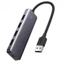 Ugreen USB-C 4-in-1 adapteris į 4× USB 3.0 + USB-C pilkas