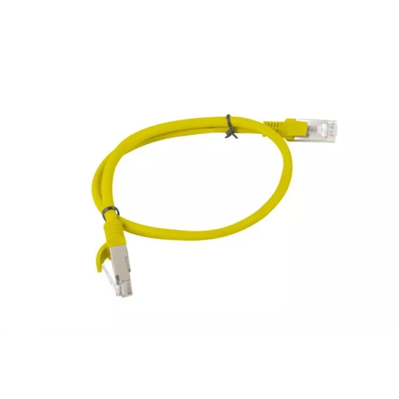 Ethernet pataisos laidas LANBERG Cat6 UTP PCU6-20CC-0050-Y 0,5 m, RJ-45 į RJ-45, CCA laidininkas, geltonas