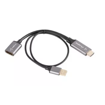 Adapteris HDMI (M) – DisplayPort (M) 4K 20 cm LANBERG AD-HD-DP-0