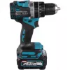 Makita besmūgis rotacinis plaktukas / gręžtuvas 2 greičiai, raktinis griebtuvas 13 mm, 64 N·m, 2 baterijos ir įkroviklis, 40 V