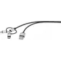 Renkforce USB kabelis USB 2.0 USB-A kištukas, USB-C™ kištukas, USB-Micro-B kištukas, Apple Lightning kištukas 1,00 m tamsiai pilka pintas (RF-3335108)