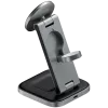 SATECHI 3-in-1 Sulankstomas Qi2 belaidis įkrovimo stovas (Space Gray) su A, C, G tipo kištukais