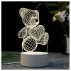 Naktinė lemputė Extralink HOME 3D širdies optinė iliuzija lovos lemputė USB