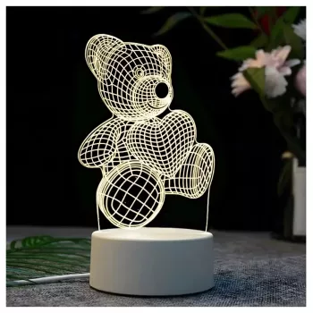 Naktinė lemputė Extralink HOME 3D širdies optinė iliuzija lovos lemputė USB