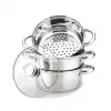 Elektrinis garintuvas Maestro MR-2900-18 1500W vertikalus garinimas, 18 cm puodas, 2 L, nerūdijantis plienas ir stiklas, tinka indukcijai