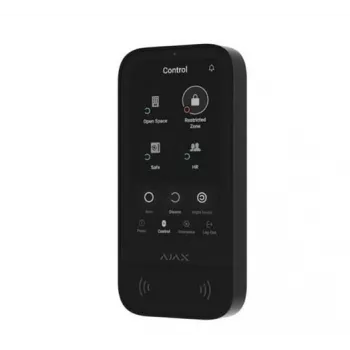 Ajax KeyPad TouchScreen RF Black belaidė klaviatūra su jutikliniu ekranu, maitinama baterijomis