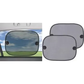 Automobilinis saulės skydelis IWH KFZ-Sonnenschutz Springblende juodas – vaikams saugus tvirtinimas