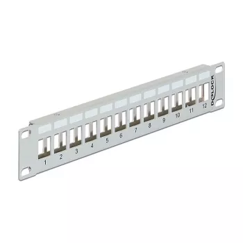 Patch Panel DeLOCK 43327 1U 12x Keystone pilkas