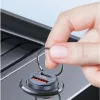 Automobilinis įkroviklis usams C38 30W — 1x USB-A + 1x USB-C greitas įkrovimas