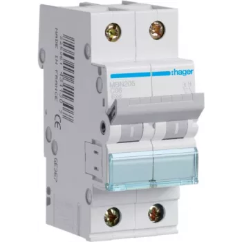 Automatinis jungiklis Hager MBN206, 2P, 6 A, 50/60 Hz