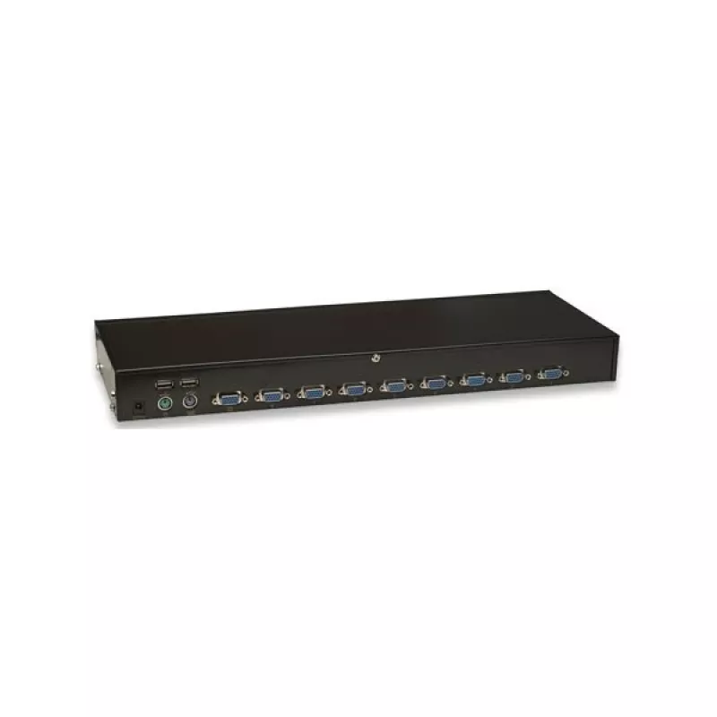 Intellinet 8 prievadų stovo KVM jungiklis, kombinuotas USB + PS/2, ekrano meniu, kabeliai komplekte (Euro 2 kištukas)