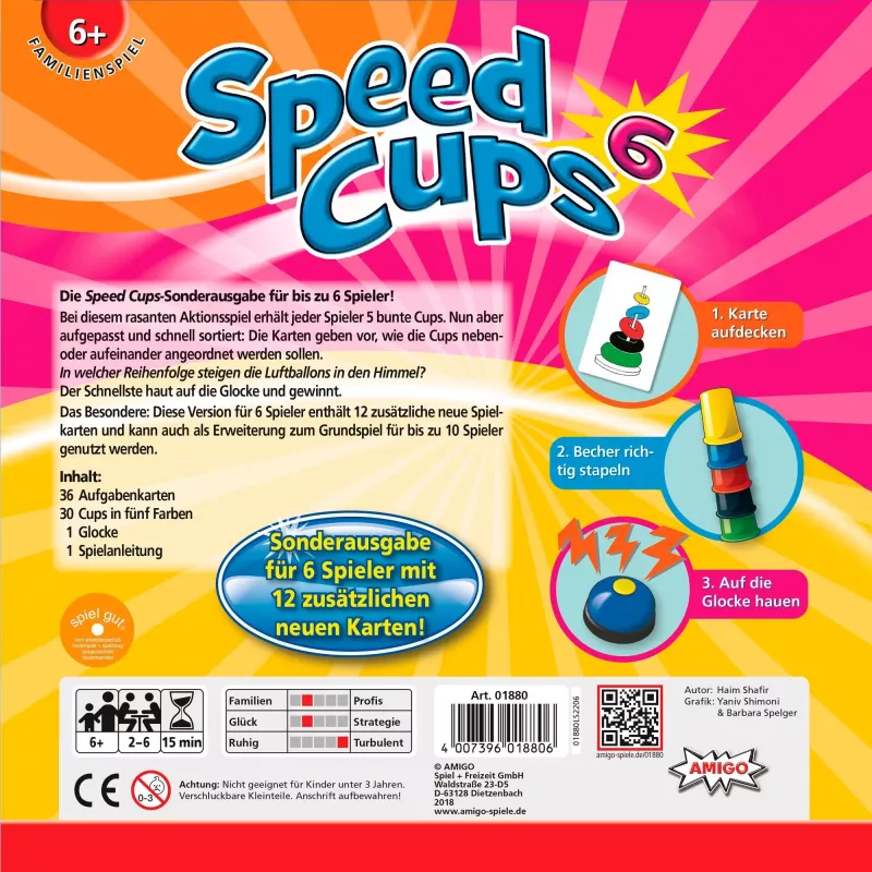 Amigo Speed Cups 6 – 15 min. stalo žaidimas