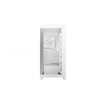 Korpusas DeepCool CG580 4F V2 Midi Tower baltas – ATX, grūdintas stiklas, 3x120mm šoniniai ventiliatoriai, 360mm šoninis radiatorius