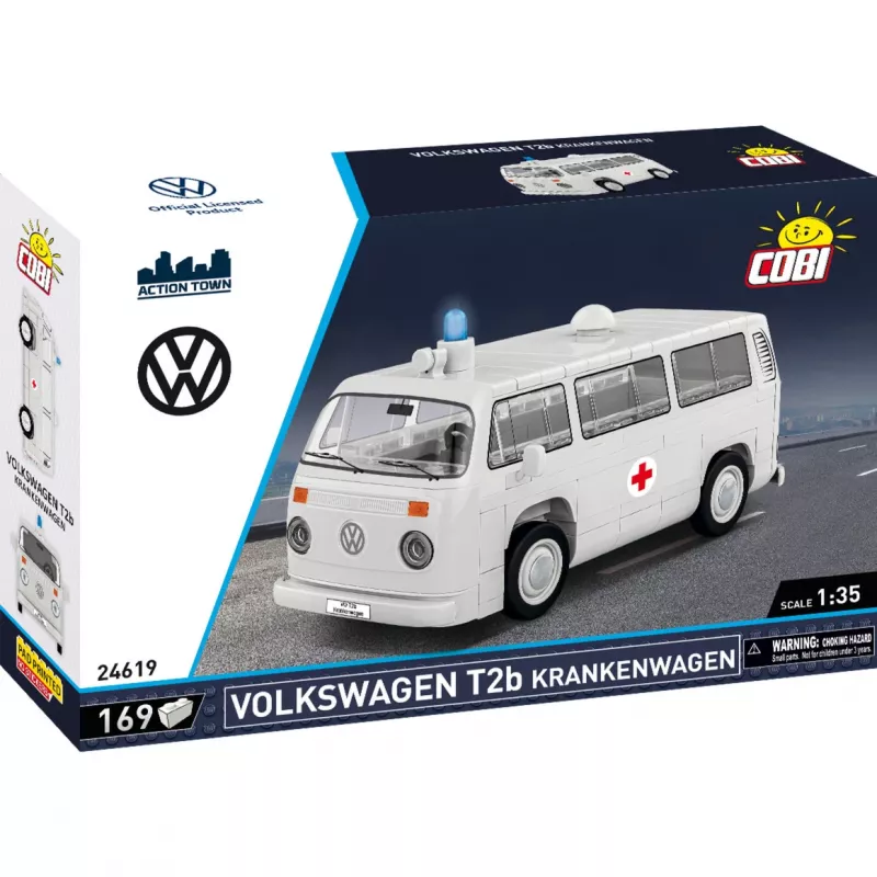 Cobi modelinis rinkinys Volkswagen T2b greitosios pagalbos automobilis 1:35 pilka