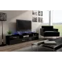 Cama TV stovas EVORA 200 juodas/juodas blizgus