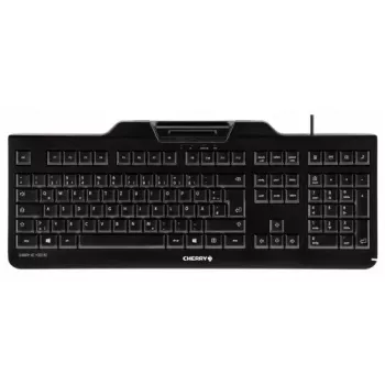 CHERRY KC 1000 SC klaviatūra su kortelių skaitytuvu USB AZERTY belgų juoda